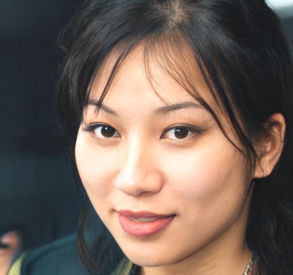 Portrait de cliente satisfaite